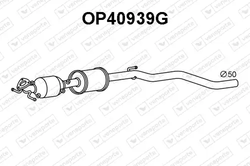 филтър за сажди/твърди частици, изпускателна система VENEPORTE OP40939G