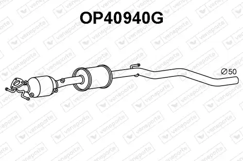 филтър за сажди/твърди частици, изпускателна система VENEPORTE OP40940G