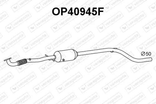 филтър за сажди/твърди частици, изпускателна система VENEPORTE OP40945F