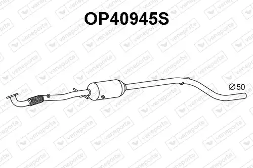 филтър за сажди/твърди частици, изпускателна система VENEPORTE OP40945S