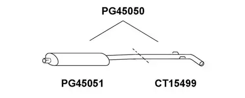 изпускателна тръба VENEPORTE PG45050