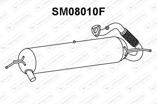 филтър за сажди/твърди частици, изпускателна система VENEPORTE SM08010F