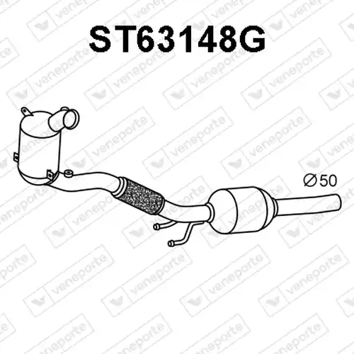 филтър за сажди/твърди частици, изпускателна система VENEPORTE ST63148G