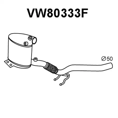 филтър за сажди/твърди частици, изпускателна система VENEPORTE VW80333F