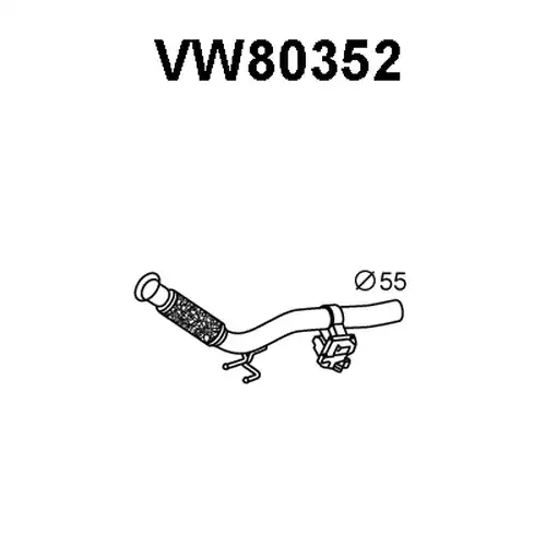 изпускателна тръба VENEPORTE VW80352