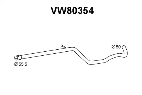 изпускателна тръба VENEPORTE VW80354