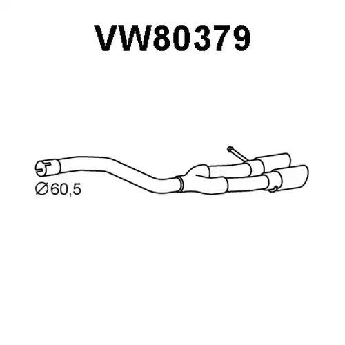 изпускателна тръба VENEPORTE VW80379