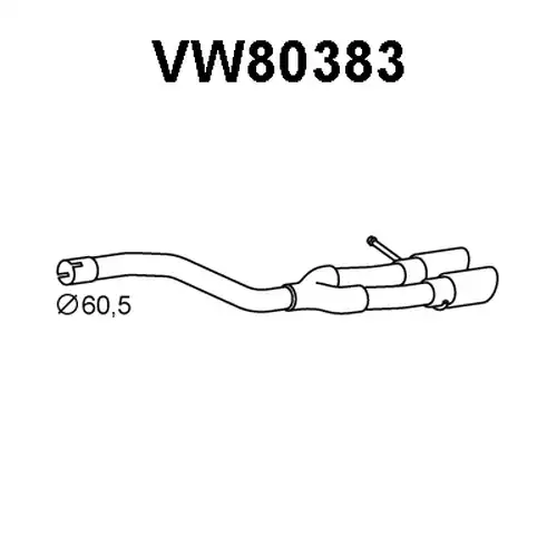 изпускателна тръба VENEPORTE VW80383