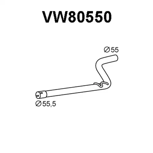 изпускателна тръба VENEPORTE VW80550