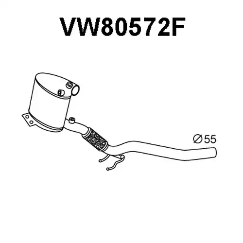 филтър за сажди/твърди частици, изпускателна система VENEPORTE VW80572F