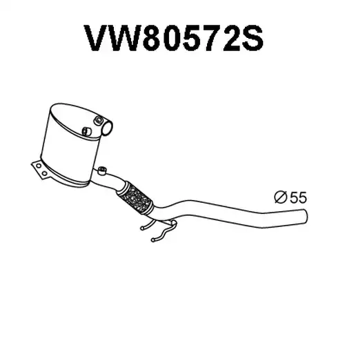 филтър за сажди/твърди частици, изпускателна система VENEPORTE VW80572S