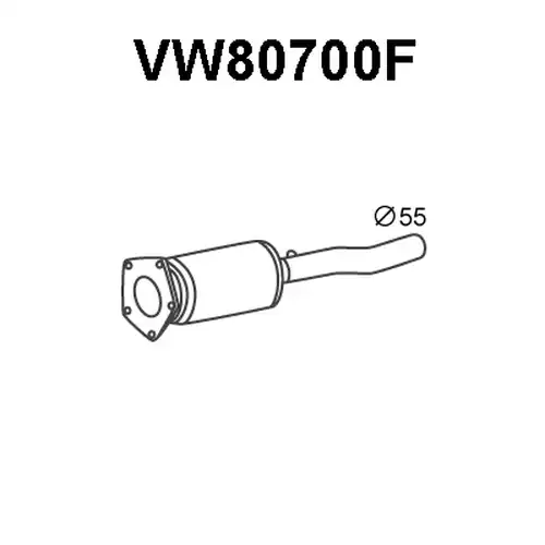 филтър за сажди/твърди частици, изпускателна система VENEPORTE VW80700F