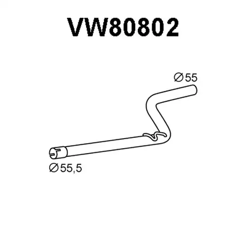 изпускателна тръба VENEPORTE VW80802