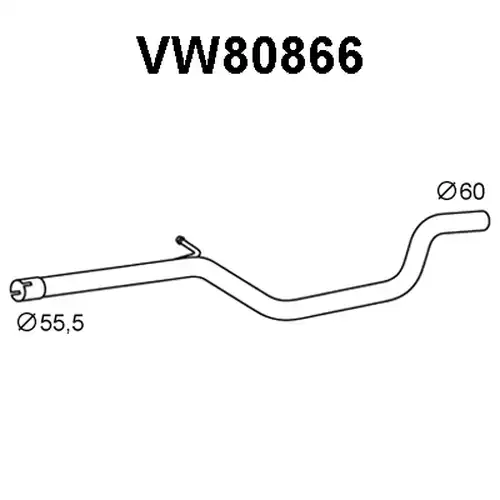 изпускателна тръба VENEPORTE VW80866