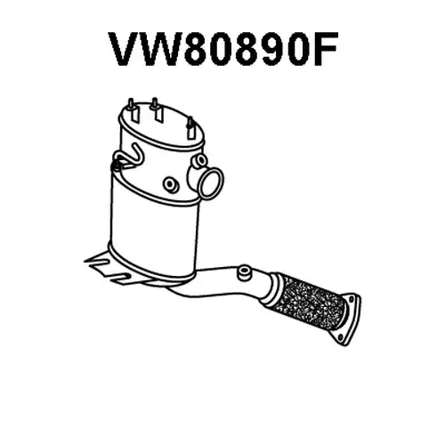 филтър за сажди/твърди частици, изпускателна система VENEPORTE VW80890F