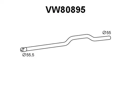 изпускателна тръба VENEPORTE VW80895