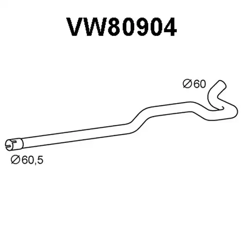 изпускателна тръба VENEPORTE VW80904