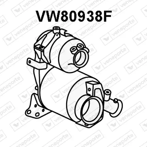 филтър за сажди/твърди частици, изпускателна система VENEPORTE VW80938F