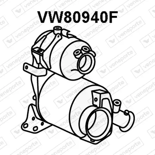 филтър за сажди/твърди частици, изпускателна система VENEPORTE VW80940F