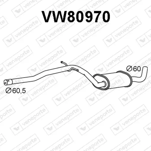 изпускателна тръба VENEPORTE VW80970