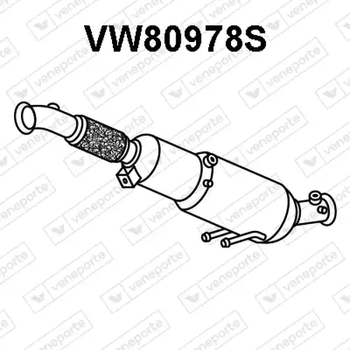 филтър за сажди/твърди частици, изпускателна система VENEPORTE VW80978S