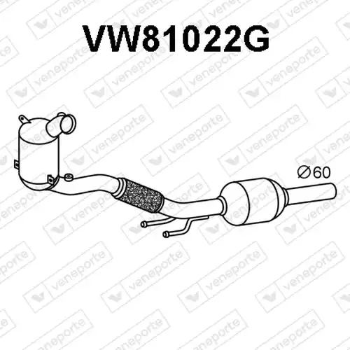 филтър за сажди/твърди частици, изпускателна система VENEPORTE VW81022G