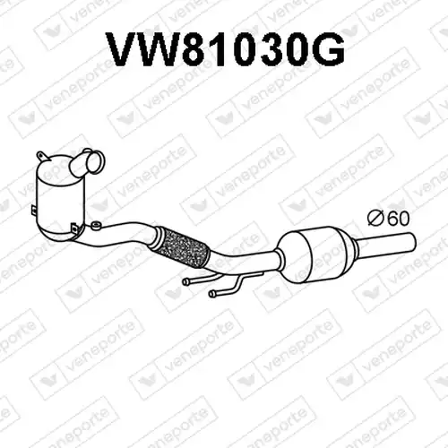 филтър за сажди/твърди частици, изпускателна система VENEPORTE VW81030G