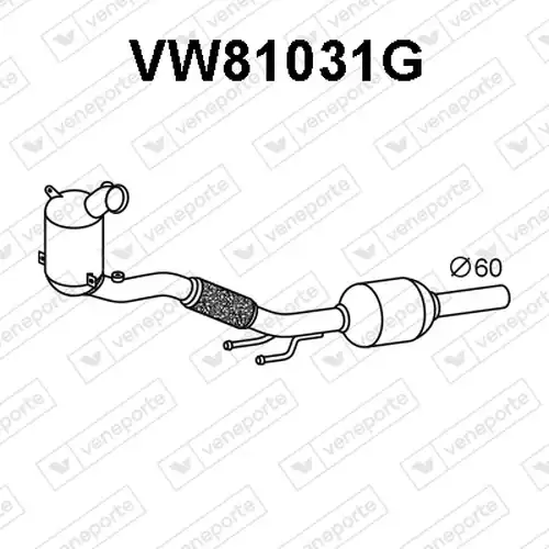 филтър за сажди/твърди частици, изпускателна система VENEPORTE VW81031G