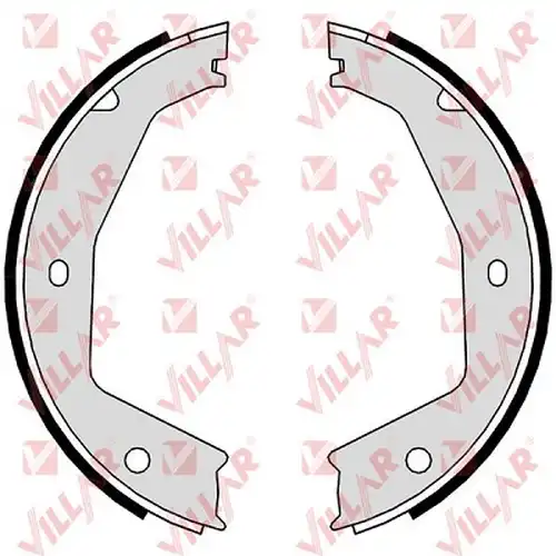 комплект спирачна челюст, ръчна спирачка VILLAR 629.0241