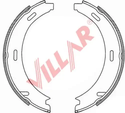 комплект спирачна челюст, ръчна спирачка VILLAR 629.0746