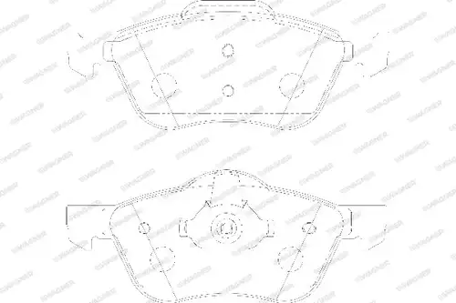накладки WAGNER WBP23159A