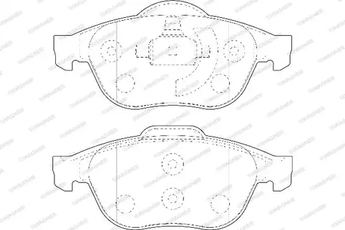накладки WAGNER WBP23245A