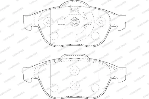 накладки WAGNER WBP23245B
