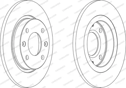 спирачен диск WAGNER WGR0059-1
