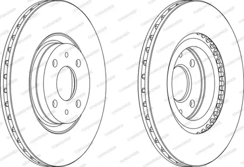 спирачен диск WAGNER WGR0252-1