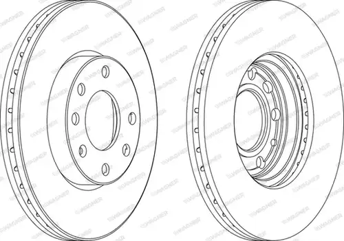 спирачен диск WAGNER WGR1041-1