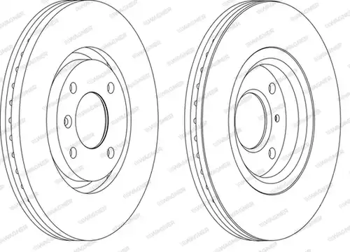 спирачен диск WAGNER WGR1152-1