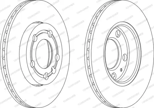 спирачен диск WAGNER WGR1164-1