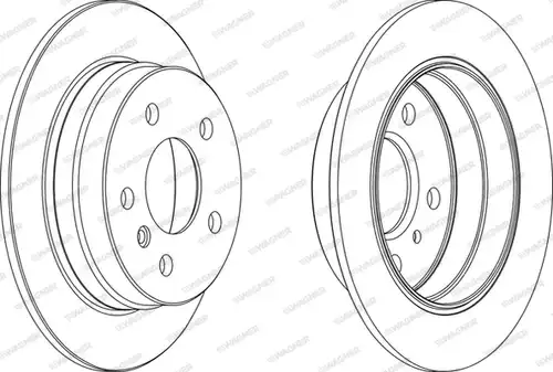 спирачен диск WAGNER WGR1258-1