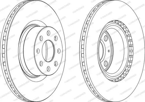 спирачен диск WAGNER WGR1298-1