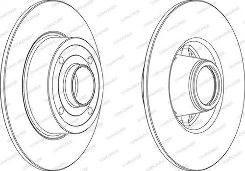 спирачен диск WAGNER WGR1369-1