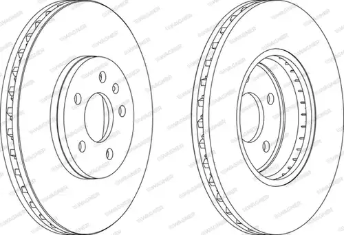 спирачен диск WAGNER WGR1664-1