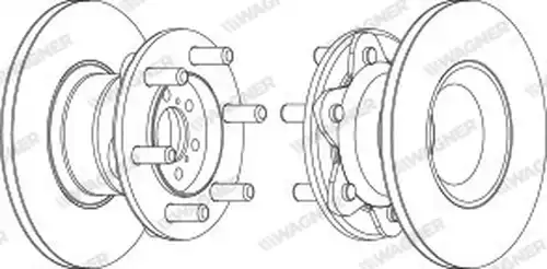 спирачен диск WAGNER WGR6104-1