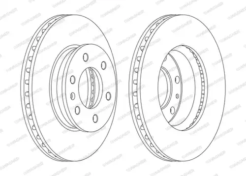 спирачен диск WAGNER WGR6310-1