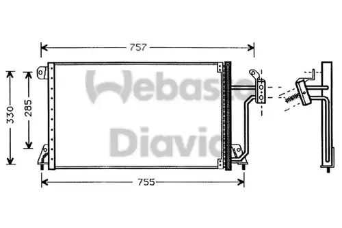 кондензатор, климатизация WEBASTO 82D0225025A