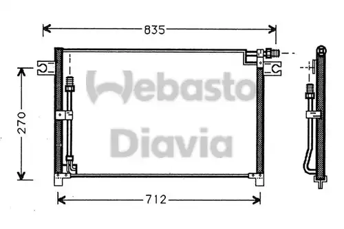 кондензатор, климатизация WEBASTO 82D0225220A