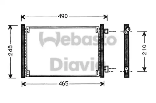 кондензатор, климатизация WEBASTO 82D0225272A