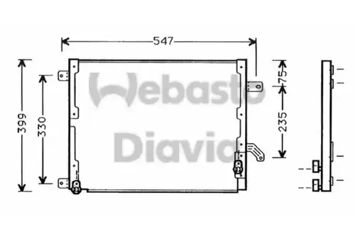 кондензатор, климатизация WEBASTO 82D0225306A