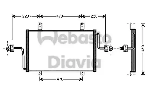 кондензатор, климатизация WEBASTO 82D0225535A