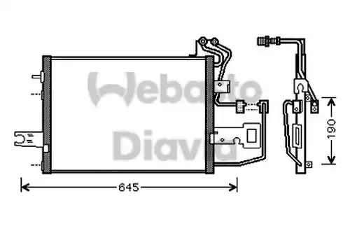 кондензатор, климатизация WEBASTO 82D0225542A